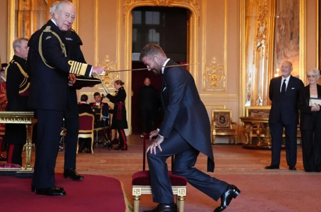 Кралот Чарлс го прогласи Дејвид Бекам за витез